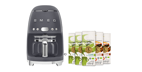 Organic Coffee and Smeg Drip Filter coffee machine bundle